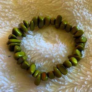 Vintage Solid Jade Stretch Bracelet